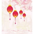 thumbnail image 3 of Ambesonne Oriental Duvet Cover Sets, New Year of China Pattern, 2-Twin, Hot Pink and Yellow, 3 of 4