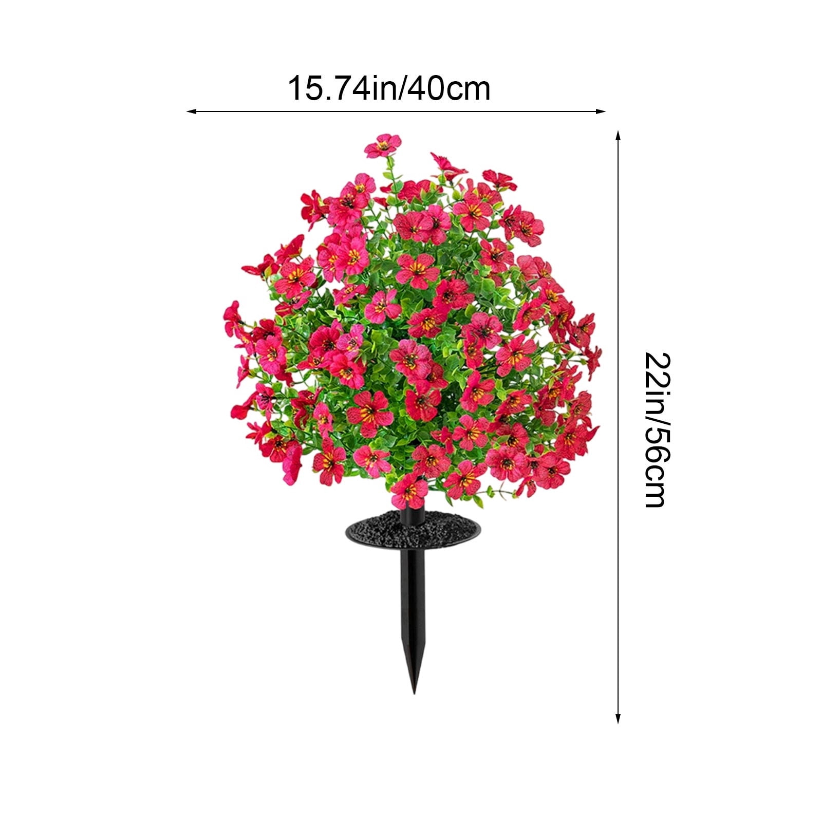 Cinvoph Artificial Flowers for Outdoors with Spike, Faux Violet Plants, Fake Bushes UV Resistant for Garden, Porch Patio Spring Summer Decor 22"