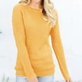 thumbnail image 4 of GigrtiJin Womens Knitted Sweaters Long Sleeves Casual Round Neck Pollover Tops Solid Color Loose Comfy Blouse, 4 of 7