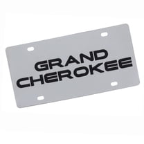 Jeep Grand Cherokee License Plate – Gloss Black With Logo, Made In USA