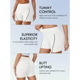 thumbnail image 4 of Chiclily Womens Athletic Shorts High Waisted Running Shorts Gym Workout Biking Shorts, White, Size S, 4 of 6