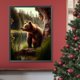 thumbnail image 4 of Pintura De Diamante 5D DIY Kit De Oso De Taladro Redondo Completo Decoración Del Hogar 30x40cm Marrón, 4 of 9