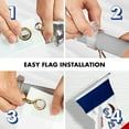 thumbnail image 5 of G128 - 6 Feet Tangle Free Spinning Flagpole (Silver) Iowa Double Sided Brass Grommets Embroidered 3x5 ft (Flag Included) Aluminum Flag Pole, 5 of 7