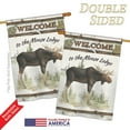 thumbnail image 3 of Breeze Decor BD-WL-H-110104-IP-BO-D-US18-WA 28 x 40 in. The Moose Lodge Nature Wildlife Impressions Decorative Vertical Double Sided House Flag, 3 of 4