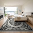 thumbnail image 3 of ODIKA 9'x12' Washable Area Rug Low Pile, Flatwoven, Layout Boneless Couch Cowboy Hid Fake Classroom Print Spotted Cow Playful for Great Room, Indoor Concept, Large Living, 3 of 7