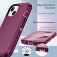 thumbnail image 5 of I-HONVA Compatible with iPhone 13 Case,3-Layer Military Grade Drop Protection Anti-Slip Bumper Rugged Shockproof Dustproof Protection 6.1 inch Phone Case,Purple Pink, 5 of 6