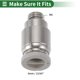 thumbnail image 4 of Conectores de aire Push para ajustes únicos de Bargains 15/64" Conector neumático de inserción de plástico y metal M6 2 piezas tono blanco y plata, 4 of 7