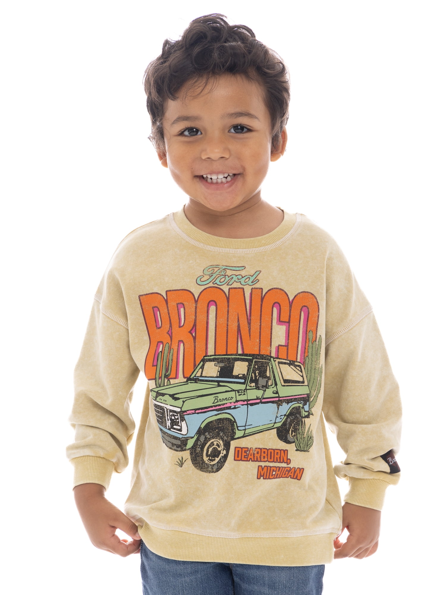 Ford Bronco Toddler Boy Graphic Crewneck Sweatshirt, Sizes 12M-5T
