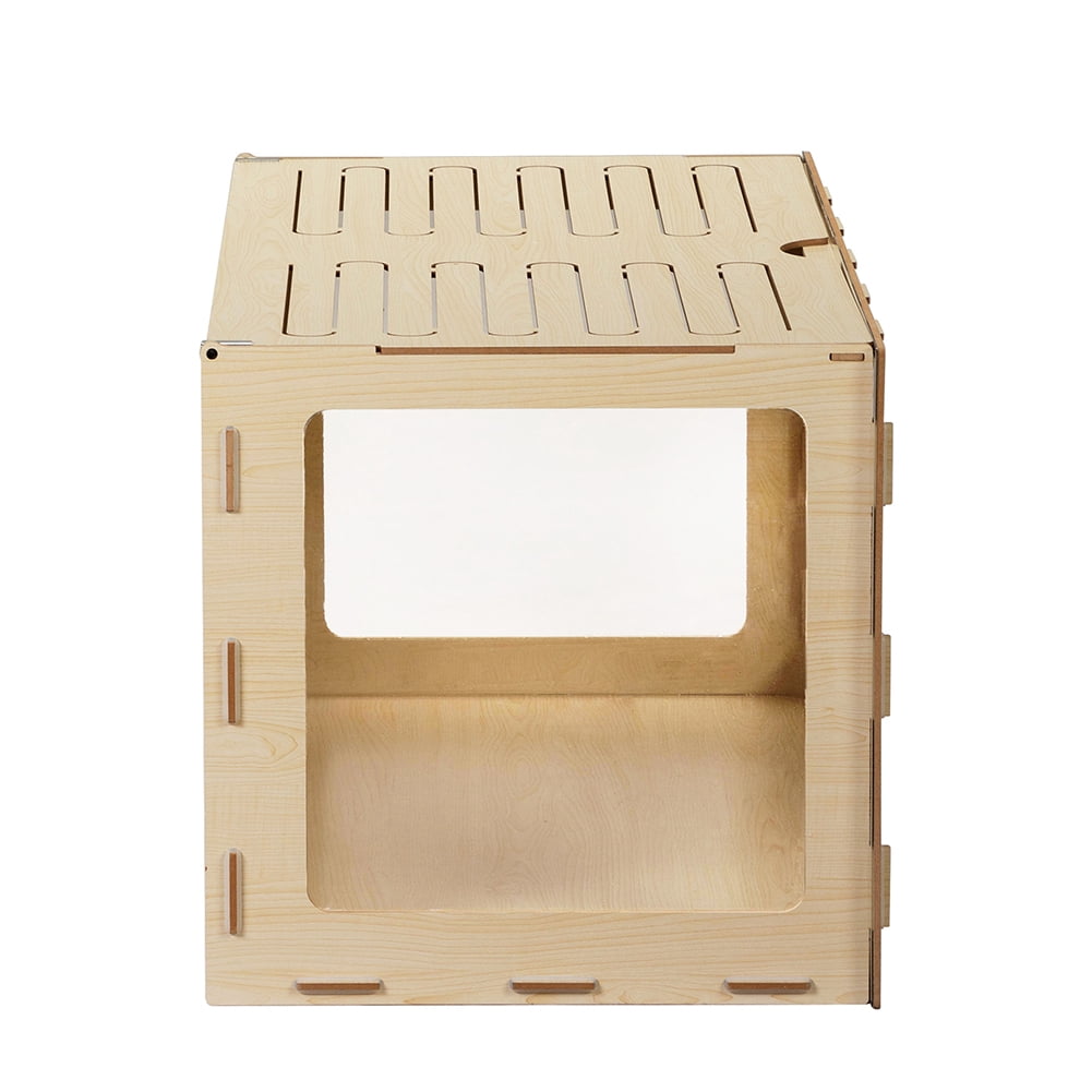 Spaco Spacious Pet Cage for Hamsters, Guinea Pigs - Melamine Board with Acrylic Panels - Burlywood