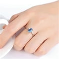 thumbnail image 6 of Bellitia Jewelry Blue Topaz Oval Cut Engagement Ring in 925 Stering Silver, Natural Gemstone Birthstone Lovely Anniversary, Birthday, Valentine’s Day Present, 6 of 6
