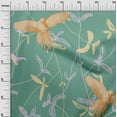 thumbnail image 3 of oneOone Cotton Cambric Dusty Teal Green Fabric Tropical Parrot With Leaves Sewing Material Print Fabric By The Yard 56 Inch Wide, 3 of 4