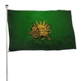thumbnail image 2 of Large Old Iran Historic Flag Party Single-sided Printing Banners Double Stitched Durable House for Patio Yard Lawn Outdoor, 2 of 9
