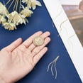 thumbnail image 3 of 1 caja de 12 piezas de 3 estilos de aretes chapados en oro real de 18 quilates, accesorios de cadena de borla de latón, cadenas de aretes, cadena larga, borla, dije grande, 3 of 9