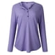 thumbnail image 5 of Blusa de manga larga con cuello en V abotonada informal de moda para mujer Pompotops gfhjh5450, 5 of 5