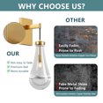 thumbnail image 4 of Black Modern Wall Sconces with Clear Glass, Wall Mounted Light Fixture for Living Room, Hallway, Reception Desk, Bathroom - Walmart, 4 of 8