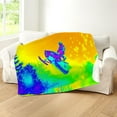 thumbnail image 5 of CafePress - Neon Green Winter Snowmobile - Sherpa Fleece Throw Blanket 60" x 50", 5 of 5