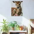 thumbnail image 5 of FCXZI Baby Deer Art Print Cute Animal Wall Art Watercolour Fawn Easter Wall Art Canvas Art  And Wall Art Picture Print Modern Family Bedroom Decor Canvas painting 12x16in, 5 of 5