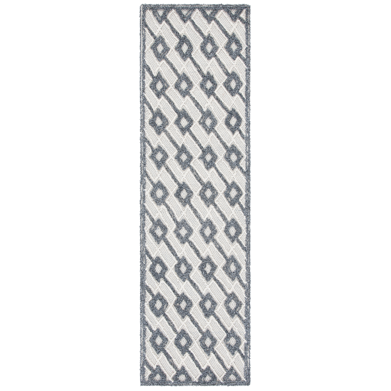 SAFAVIEH Trace Horatio Geometric Diamonds Area Rug, Grey/Beige, 4' x 6'