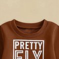 thumbnail image 6 of TOWED22 Infant Toddler Baby Boy Clothes 2-Piece Long Sleeve Sweatshirt Tops Pocket Joggers Pants Cartoon Graphic Fall Winter Outfits Clothing(Brown,6-12 M), 6 of 7