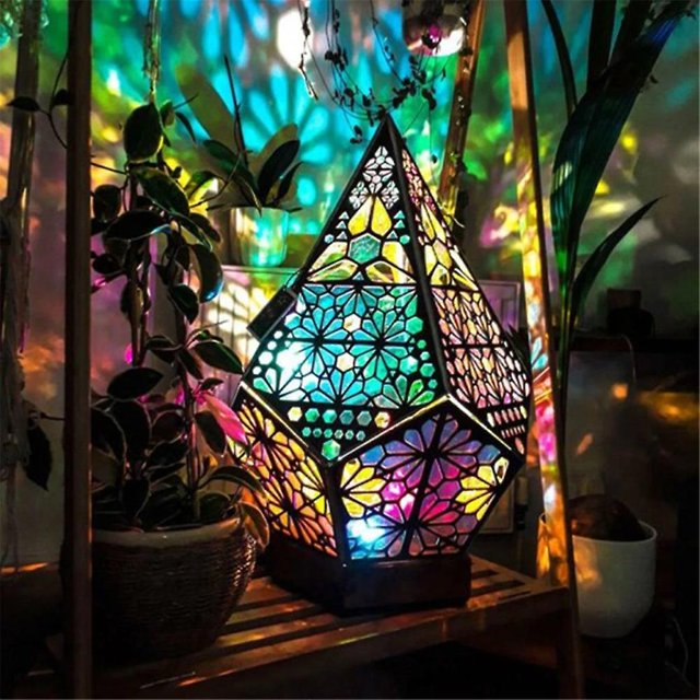 Noche Estrella Polar Lámpara decorativa au Sol, Lámpara de fiesta en Diamant, Grand lampadaire, étoile Polaire