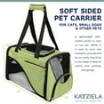 thumbnail image 5 of Katziela Safari Sleeper Pro Pet Carrier -Comfortable - Airline Approved for Dogs and Cats Green Pack 1, 5 of 6