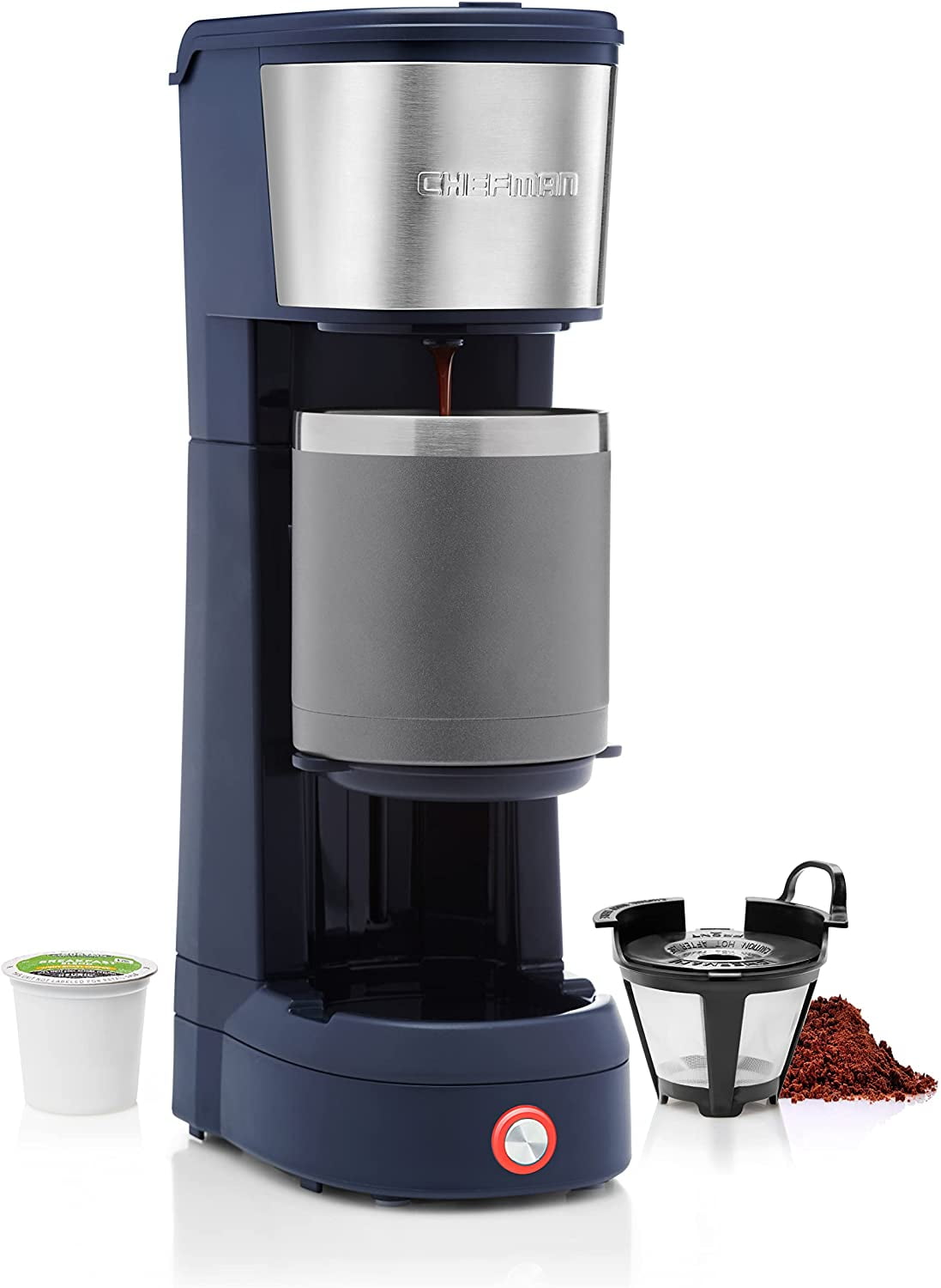Chefman Single-Serve Coffee Maker RJ14-IC-LR-CP2, Color: Black