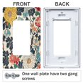 thumbnail image 3 of Yayeee Rocker Switch Wall Plate 2-Gang 4.7"x4.6" Home Decorative Outlet Cover, Red Flowers Pattern, 3 of 6