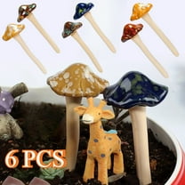 Ceramic Garden Mushrooms, Whimsical Outdoor Decor for Fairy Garden & Yard Landscape