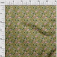 thumbnail image 3 of oneOone Viscose Chiffon Lime Green Fabric Floral Dress Material Fabric Print Fabric By The Yard 42 Inch Wide, 3 of 5