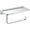 Chrome, variant on Toilet Paper Holder with Shelf, Alloy Material Brushed Nickel Heavy Duty Tissue Holder Wall Mount, Suitable for Hotel, Apartment, Bathroom, Mall Restroom, RV