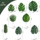 thumbnail image 2 of 88 Piezas de Hojas de Jungla de Palma 8 Tipos de Hojas de Monstera Tropical de ImitacióN con Tallos para Fiesta Hawaiana Luau Fiesta TemáTica de Playa, 2 of 5