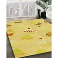 thumbnail image 3 of Ahgly Company Machine Washable Indoor Rectangle Transitional Bold Yellow Area Rugs, 6' x 9', 3 of 7