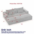 thumbnail image 3 of 102" Oversized Corduroy Sectional Lounge Chaise , Cloud Plush Loveseat with Two Removable Footstool , Fluffy Modern Sleeper Chair ,No Assembly Required, 3 of 18