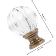 thumbnail image 2 of AURARMLET 2Pcs Decorative Lamp Finial Caps Transparent Glass Elegant Lamps, 2 of 8