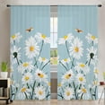 thumbnail image 1 of 2 Pack Daisy Curtains for Bedroom 52x84 inch - Kitchen Decor and Spring Decorations for The Home, Daisy Kitchen Curtains and Valances Set, 1 of 1