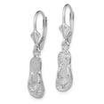 thumbnail image 2 of Finest Gold Sterling Silver Polished Large Flip-flop Leverback Earrings, 2 of 3