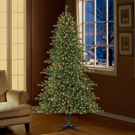 Holiday Time 7.5ft Pre-Lit Milford Pine Quick Set Artificial Christmas ...