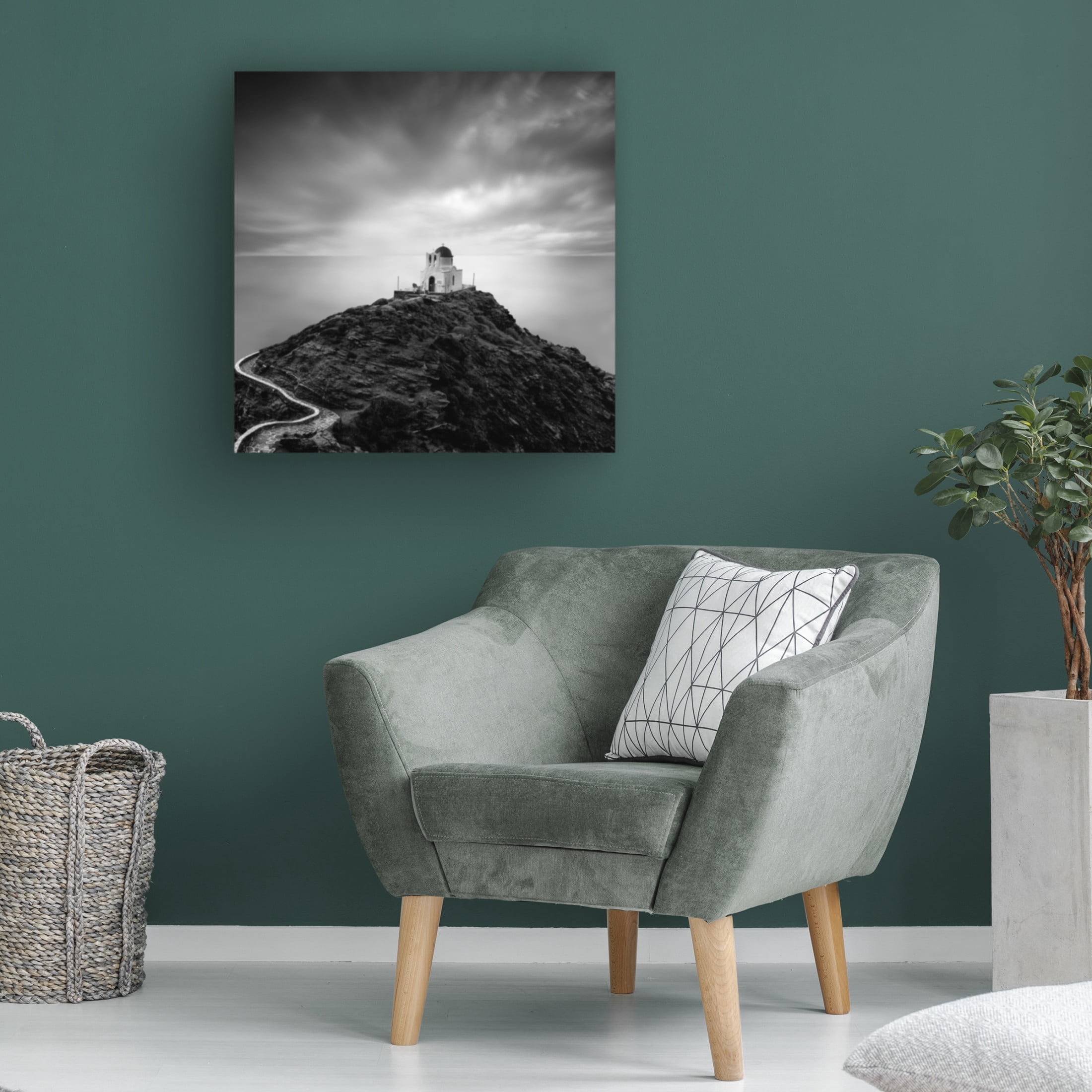 Canvas Wall Art - George Digalakis 'Church Of The Seven Martyrs Sifnos' Wall Art for Living Room, Bedroom, or Office D?cor by Trademark Fine Art - 14 x 14 Inches