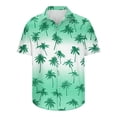 thumbnail image 4 of Blusa y camisa de manga corta con cuello vuelto Camisa casual para hombre Camisa de bolos vintage de manga corta Camisas de verano de playa cubana Camisa con botones Blusa para hombre Poliéster, 4 of 5