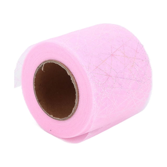 Tulle Rolls, Tulle Roll Spider Messy Web Tulle Roll DIY Silver Ribbon for Gift Packaging for Parties White,Purple,,Red