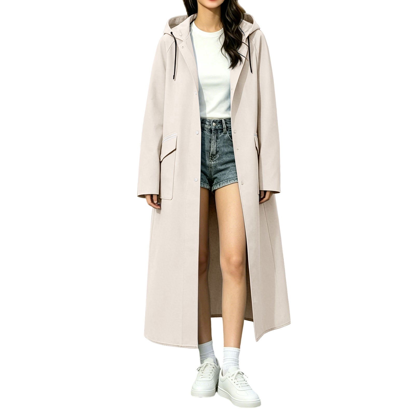 小物 SUNSEA LONG RAINBREAKER Raincoat Kmonabie Outdoor Rainproof Long Raincoat, Adjustable Hood Snap