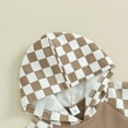 thumbnail image 6 of Odeerbi 3M-3Y Toddler Boys Summer Outfits Plaid Short Sleeve Hoodies Shorts Two-piece Set Hooded Tops Checkerboard Colorblock Casual Loungewear Toddler Boys Clothes, 6 of 9
