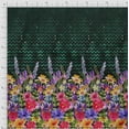 thumbnail image 2 of oneOone Cotton Silk Fabric Chevron|Leaves & Floral Panel Fabric Prints By Yard 42 Inch Wide, 2 of 3