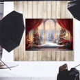 thumbnail image 1 of 210x150cm Christmas Background Cloth Christmas Window Children Photo Studio Photo Photography Backdrops,F, 1 of 7