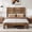 Brown, variant on Queen Size Farmhouse Wooden Bed Frame with Headboard, Rustic Platform Bed with Silent Wood Slat System, No Box Spring Needed, Rustic Brown