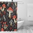 thumbnail image 2 of Coolnut Mushroom Leaves9410955959 Shower Curtains Waterproof Fabric Shower Curtain Bathroom with Hooks Washable Bathroom Shower Curtains 60x72 Inch Home Decor, 2 of 6