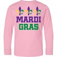 thumbnail image 3 of Inktastic Mardi Gras Fleur De Lis Trio Long Sleeve Youth T-Shirt, 3 of 5
