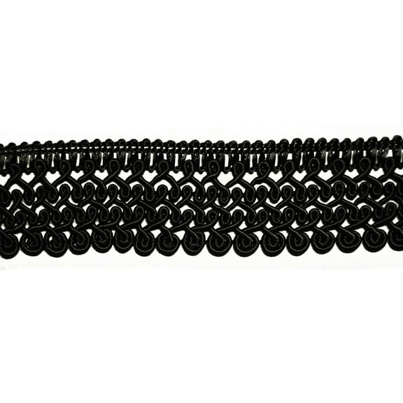 Lily 1.25" Italy Ivory Black Gimp Braid Corded Trim Sewing Crafts By Yardage