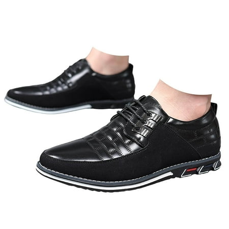 Oyedens Men s Oxfords Dress Shoes Classic Lace up Leather Formal Derby Wingtip Office Shoes for Men