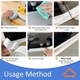 thumbnail image 5 of Caulk Tape Self Adhesive,Easy to Install Caulking Tape for Bathroom Peel & Stick Caulking Strip Floor Tile Wallpaper Toilet Tub Shower Wall Trim, Caulking Sealing Tape for Bathroom,Toilet, 5 of 6